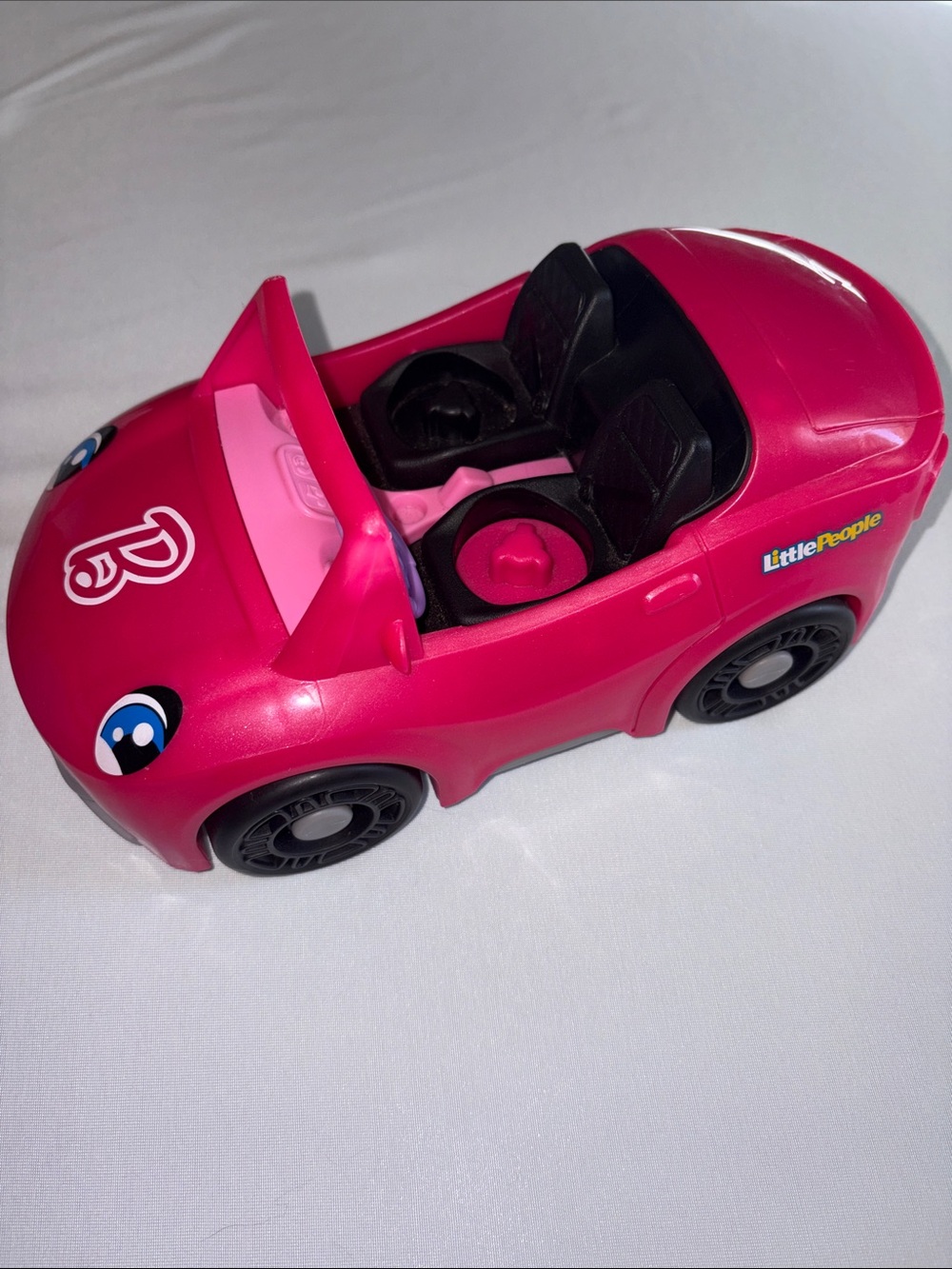 Fisher Price Little People Barbie Pink Convertible Toy Car With Music & Sound